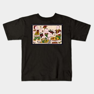 Fishes in bowl - Vietnam folk painting Kids T-Shirt